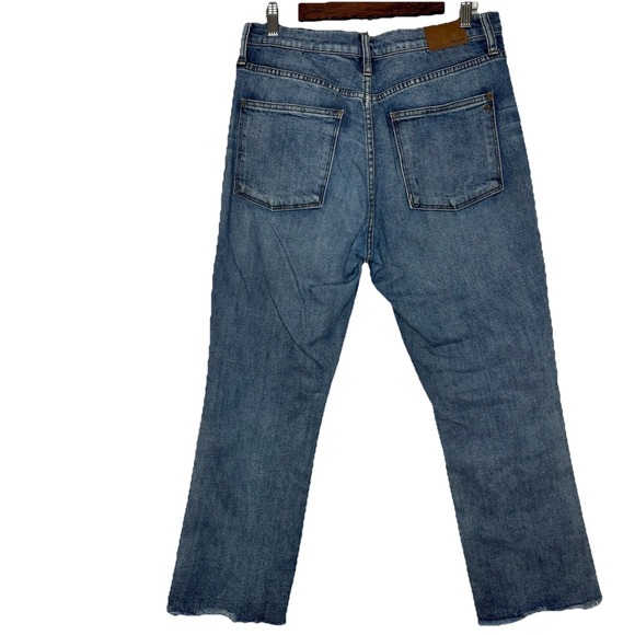 Madewell Jeans 31x26 High Riser Demi Boot 10" Western Blue Denim Raw Hem 2015 - Picture 2 of 12